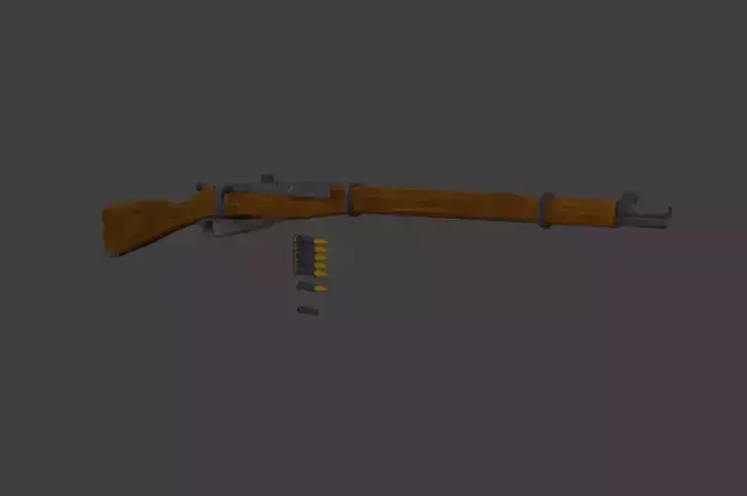 Your average Mosin Free low-poly 3D model