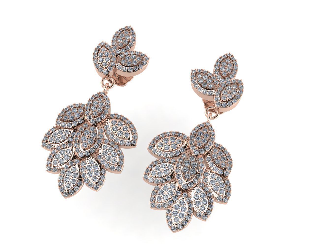 Diamond earring 3d render - 2 3D print model_1