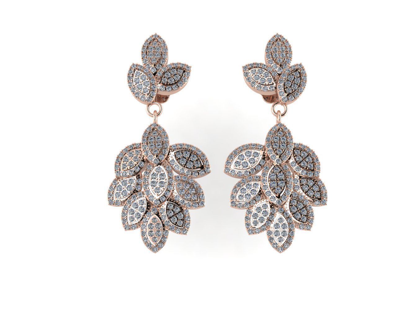 Diamond earring 3d render - 2 3D print model_4