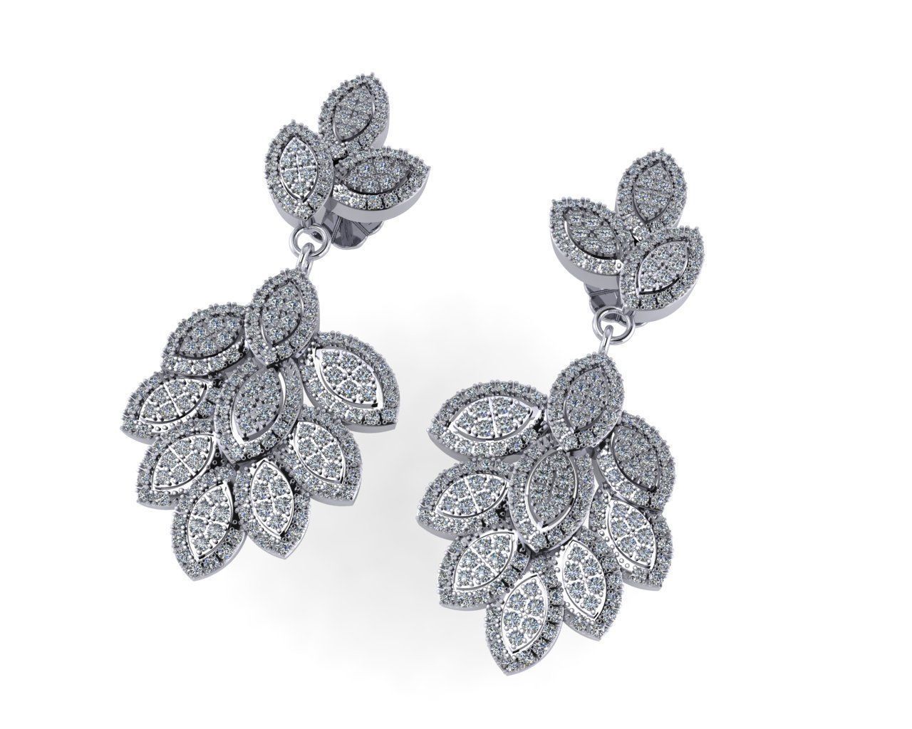 Diamond earring 3d render - 2 3D print model_2