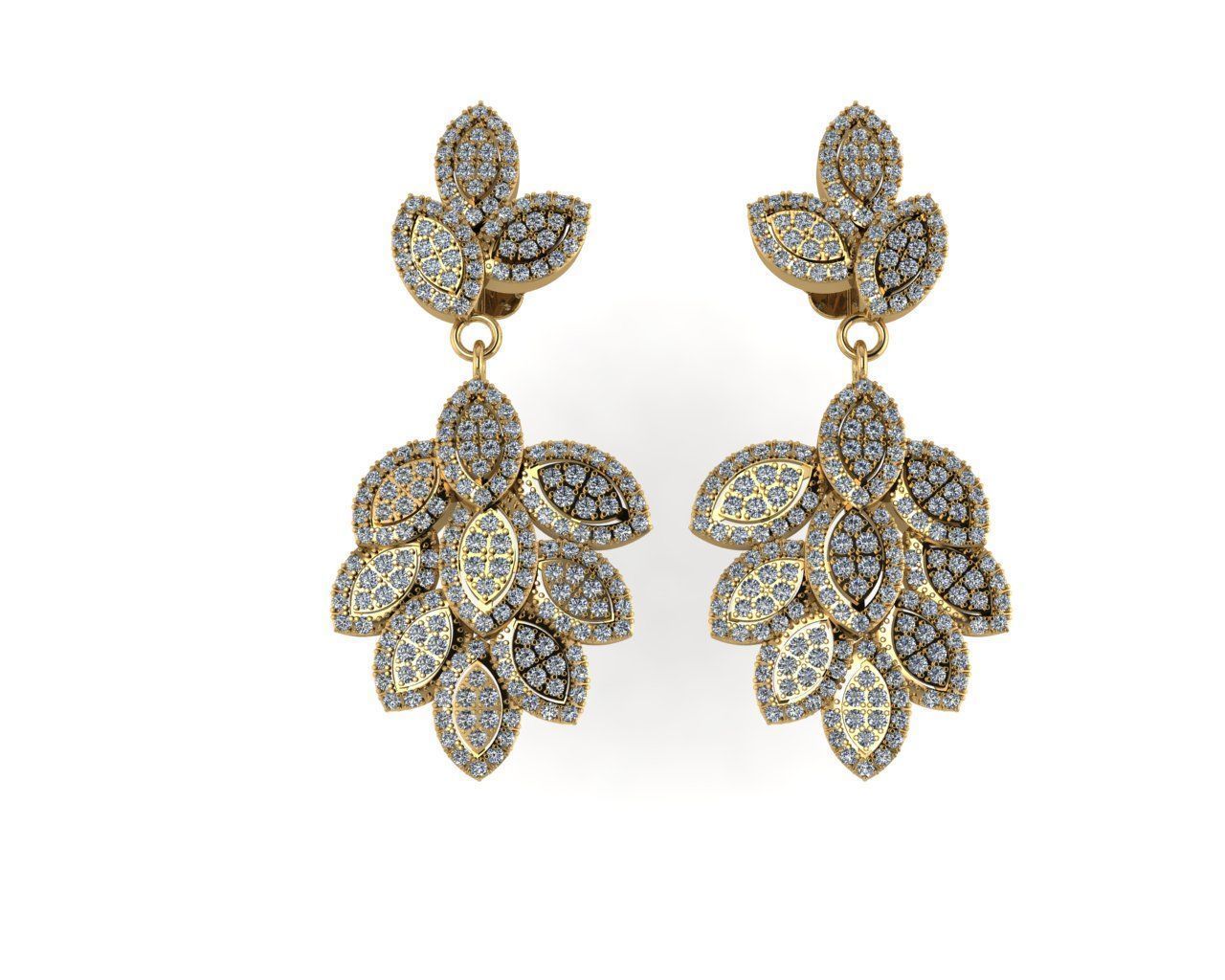 Diamond earring 3d render - 2 3D print model_3