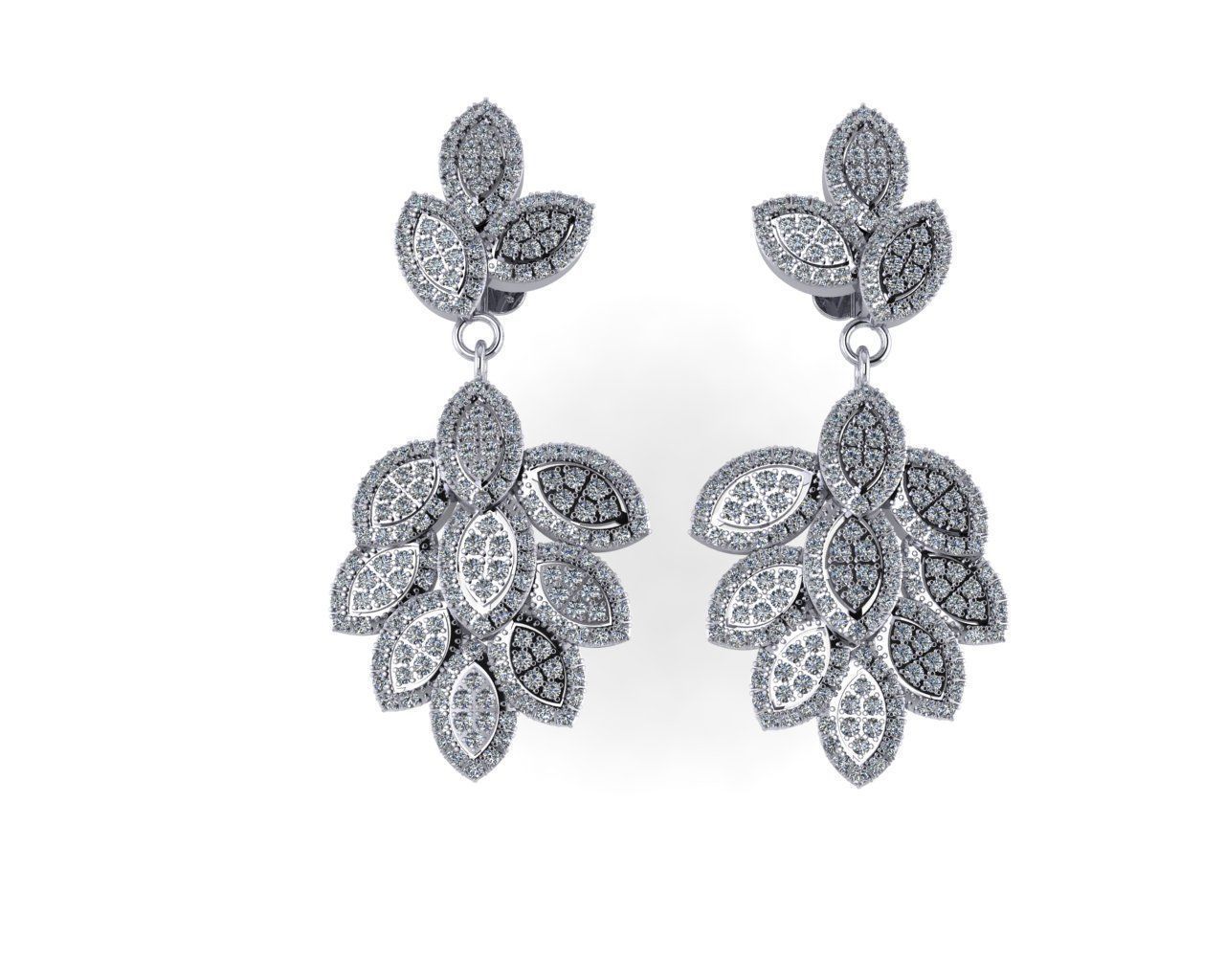 Diamond earring 3d render - 2 3D print model_5