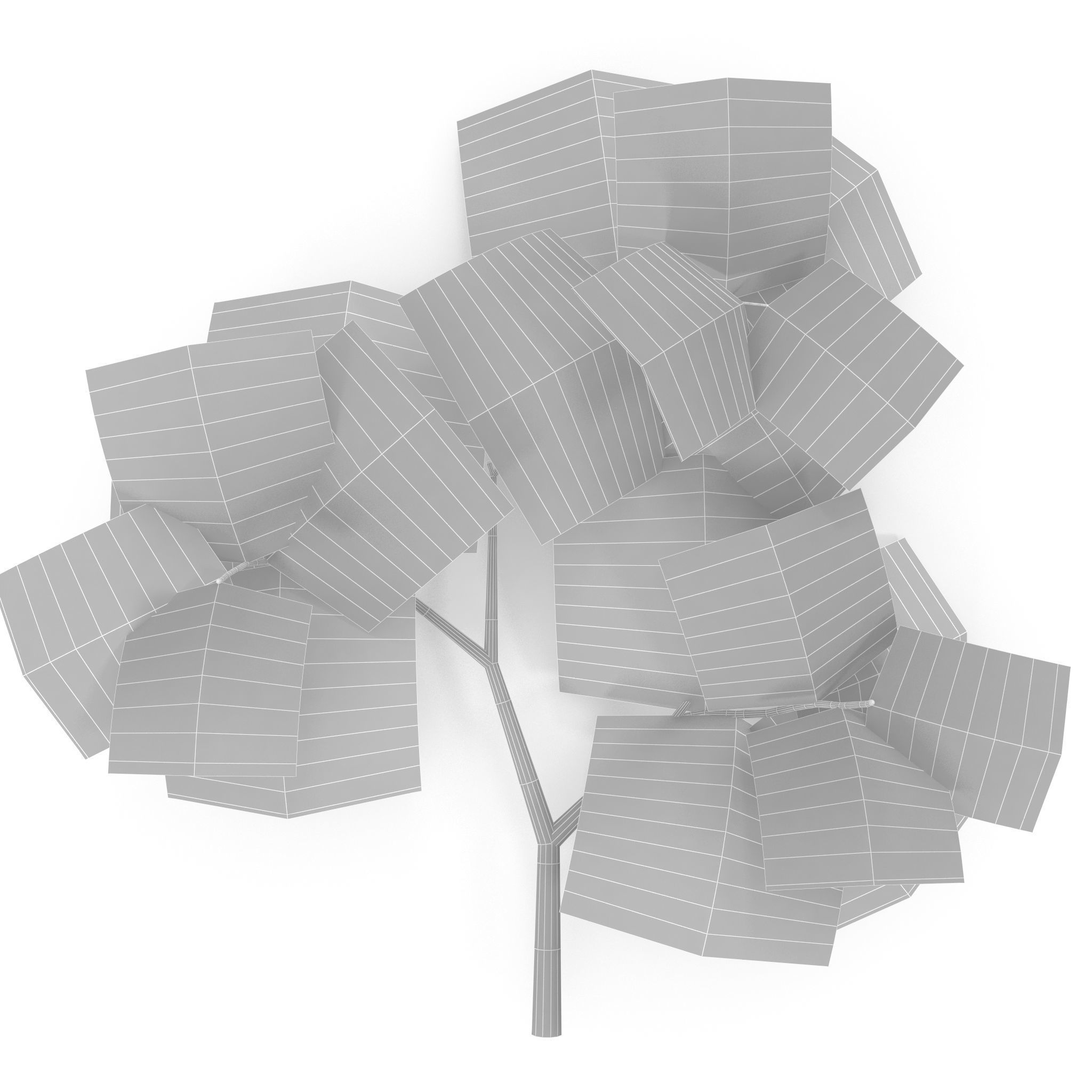 Horsechestnut Branch V2 3D model_9