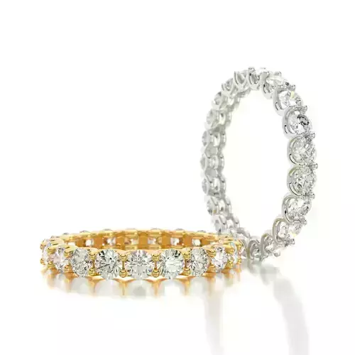 eternity wedding ring with 3mm diamonds
