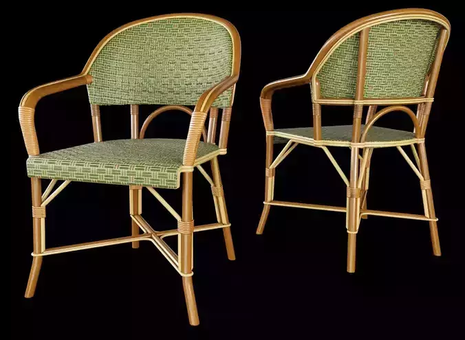Rattan armchair