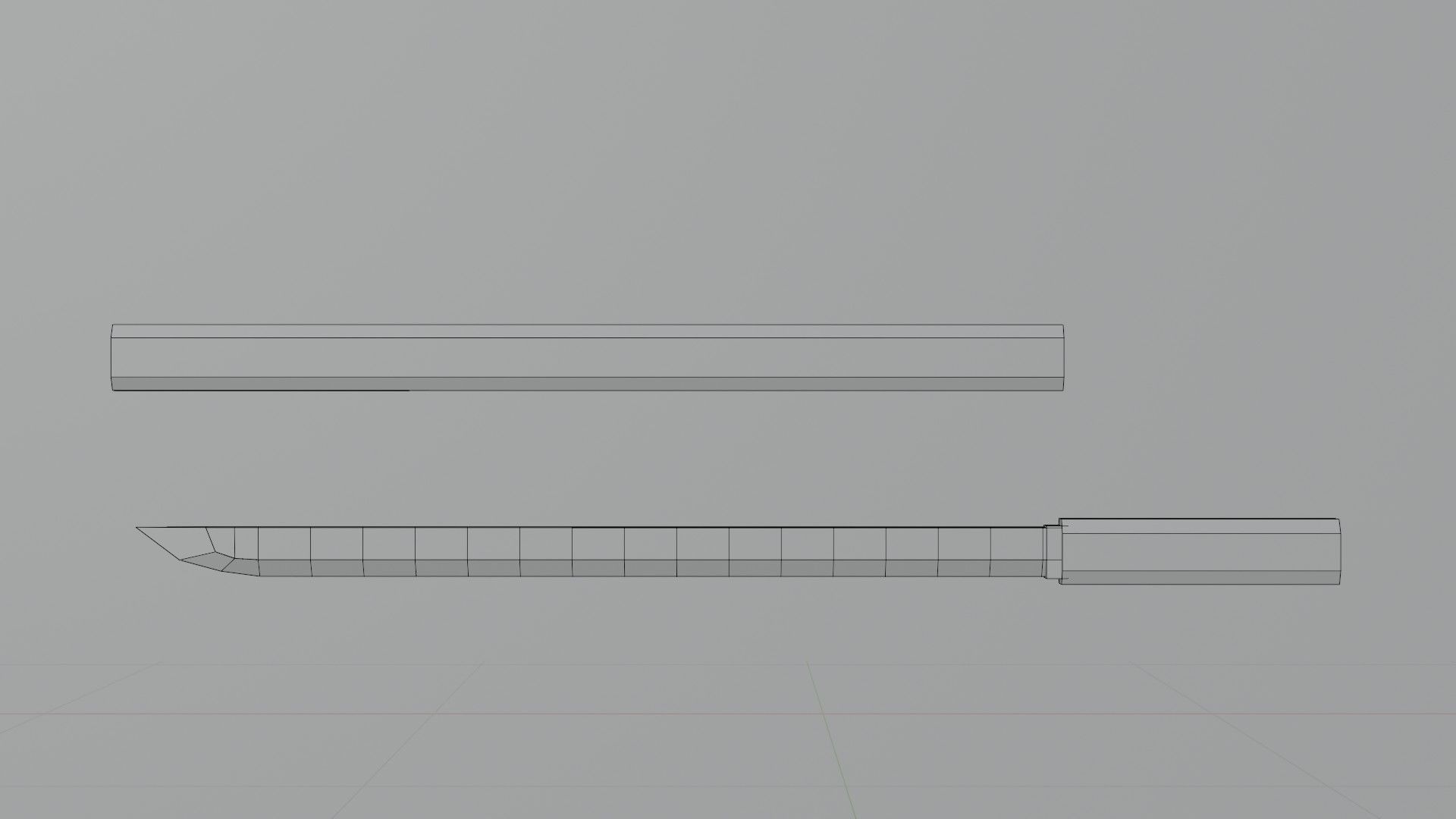 katana 3D model Low-poly 3D model_1
