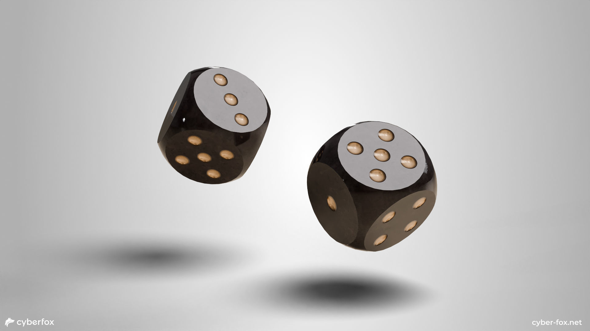 Unique Dice Low-poly 3D model_4