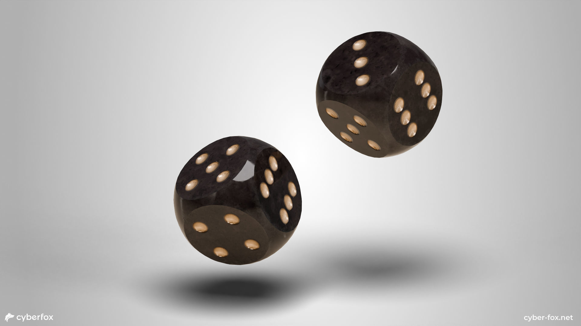 Unique Dice Low-poly 3D model_2