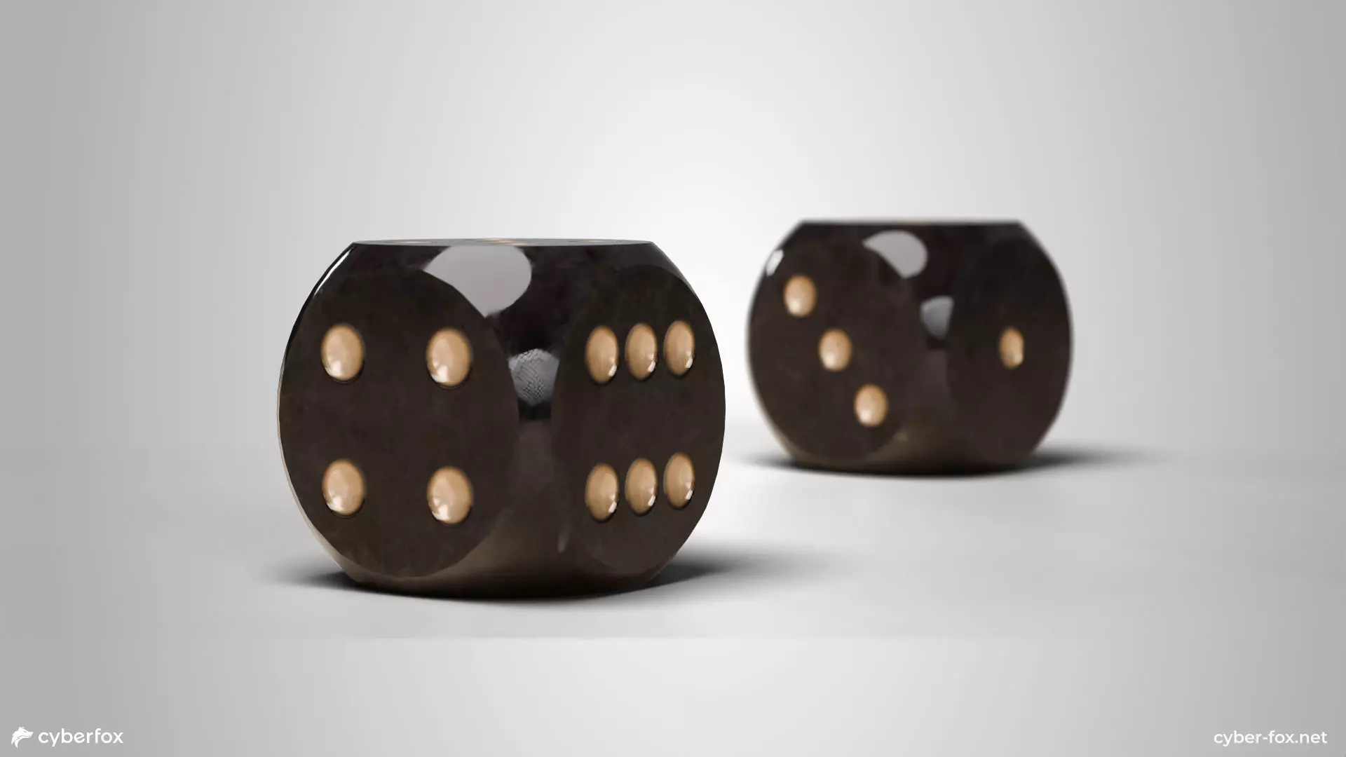 Unique Dice Low-poly 3D model_0