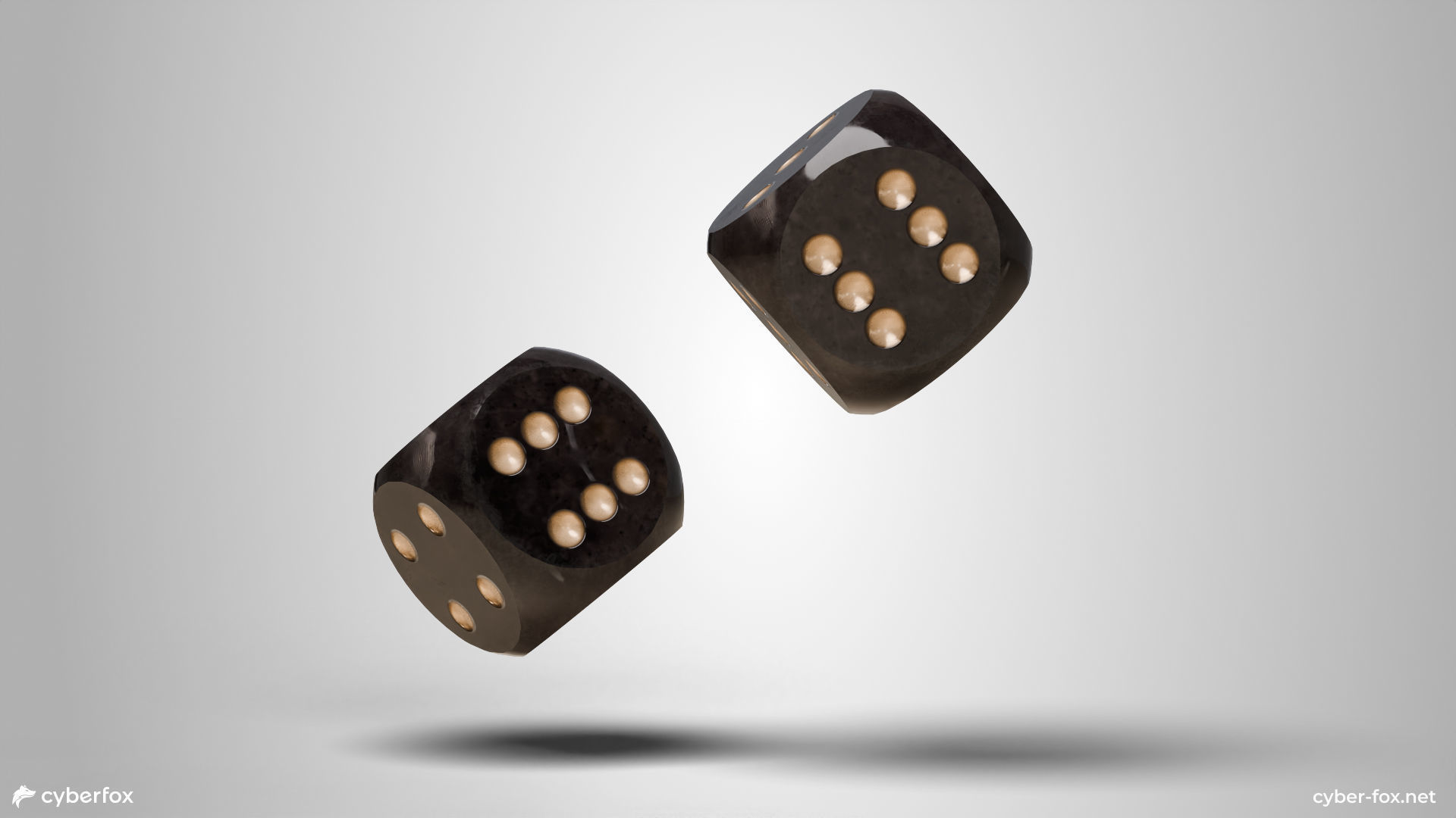 Unique Dice Low-poly 3D model_3