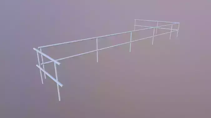Railing Low-poly 3D model