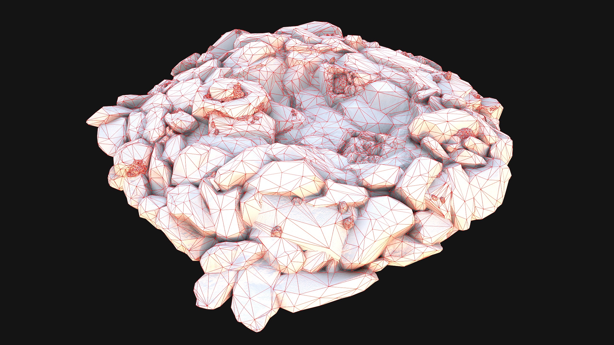 Iron Ore Rocks and Stones Set  Low-poly 3D model_30