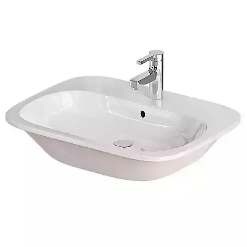 White Ceramic Sink 3D model