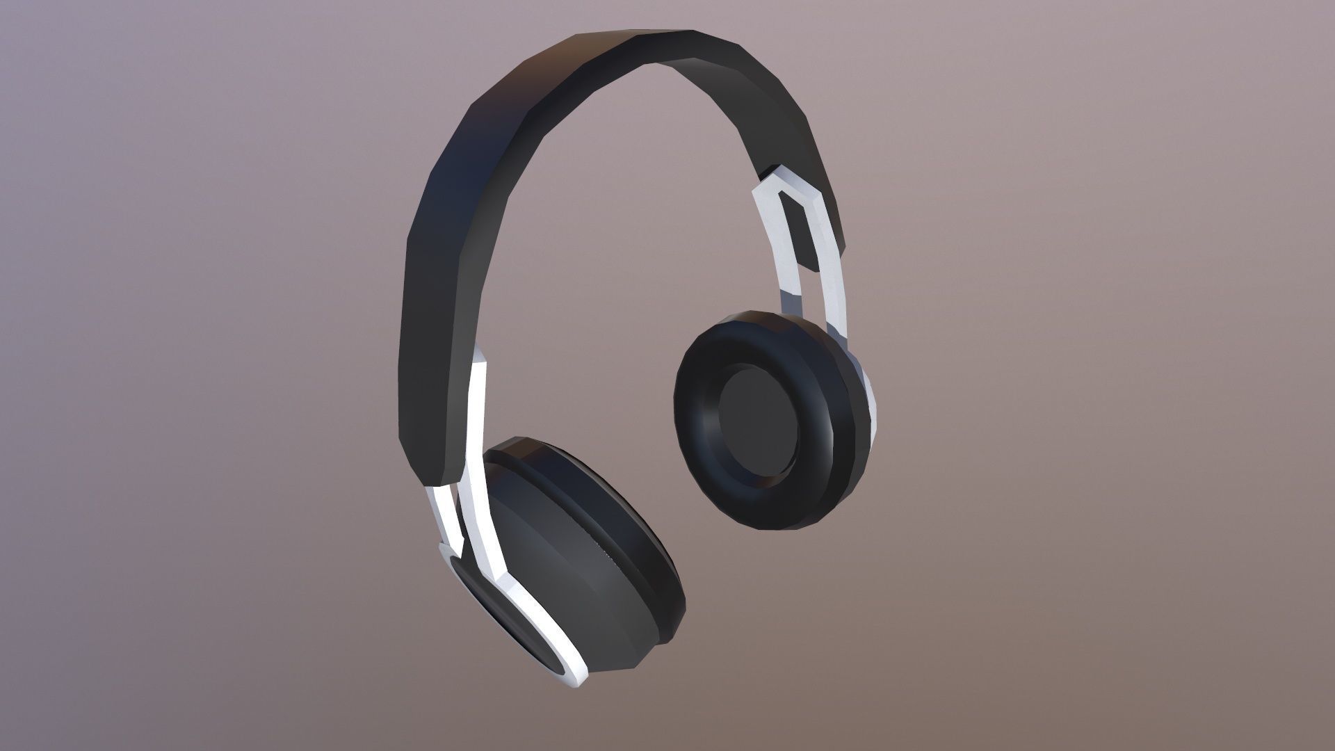 Safety Headphone Low-poly 3D model_7