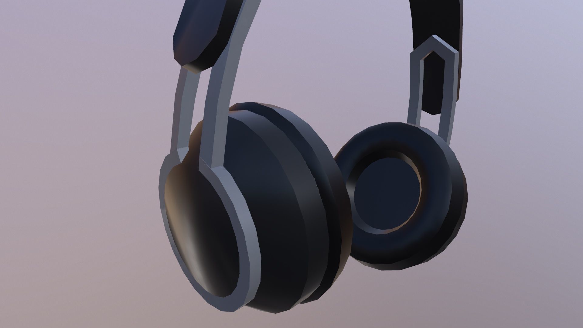 Safety Headphone Low-poly 3D model_5