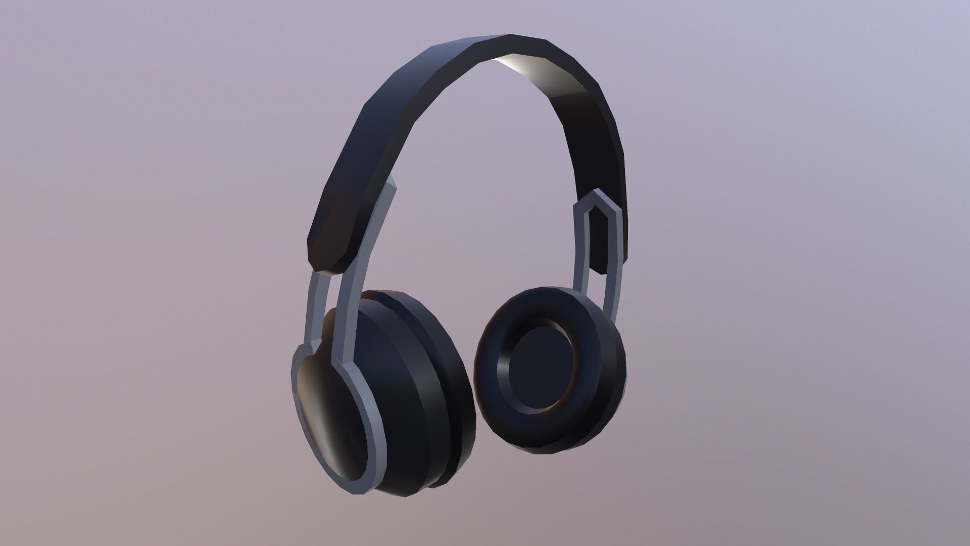Safety Headphone Low-poly 3D model_4
