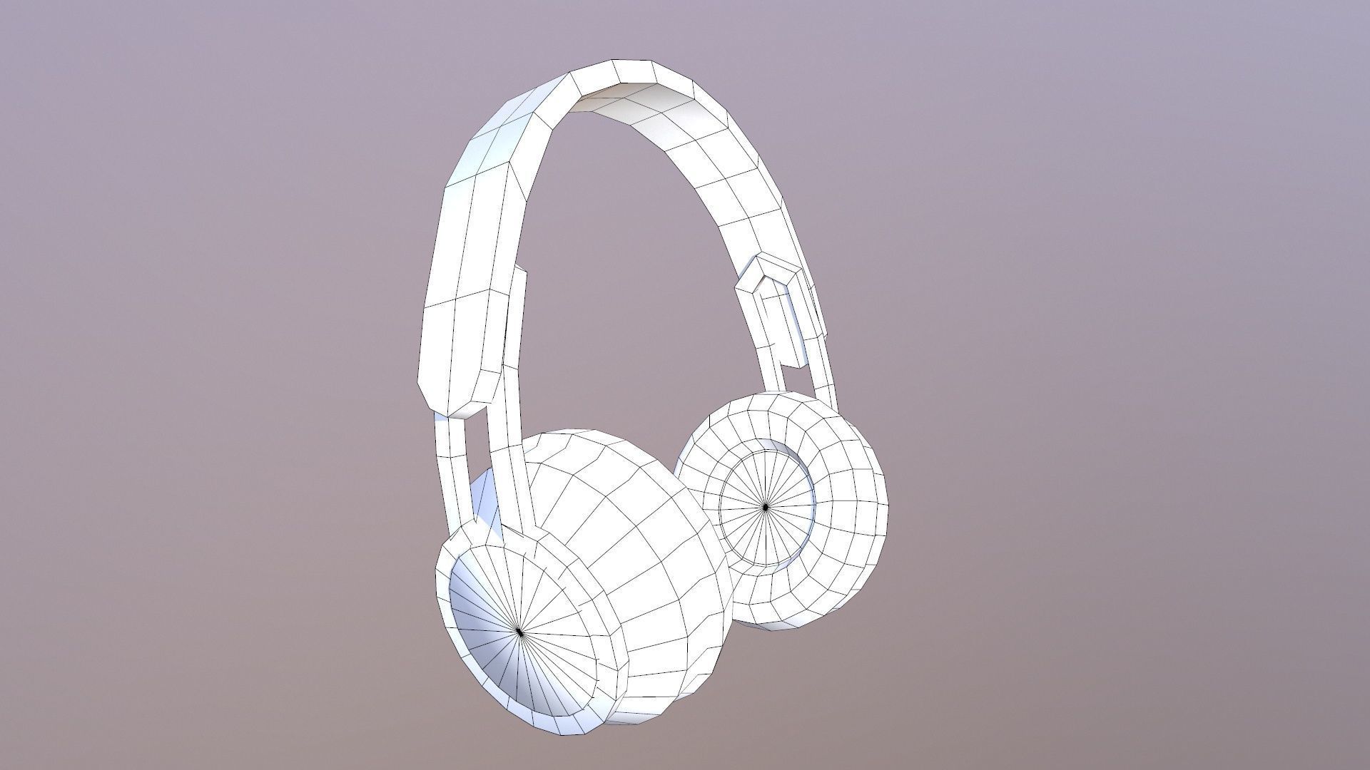 Safety Headphone Low-poly 3D model_9