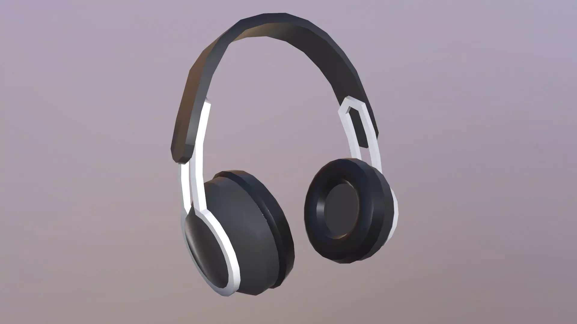 Safety Headphone Low-poly 3D model_0