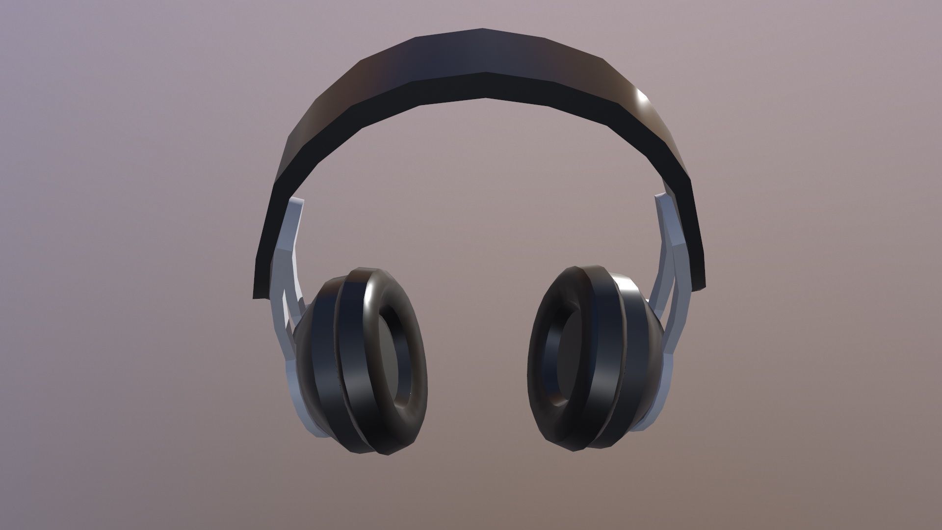 Safety Headphone Low-poly 3D model_6