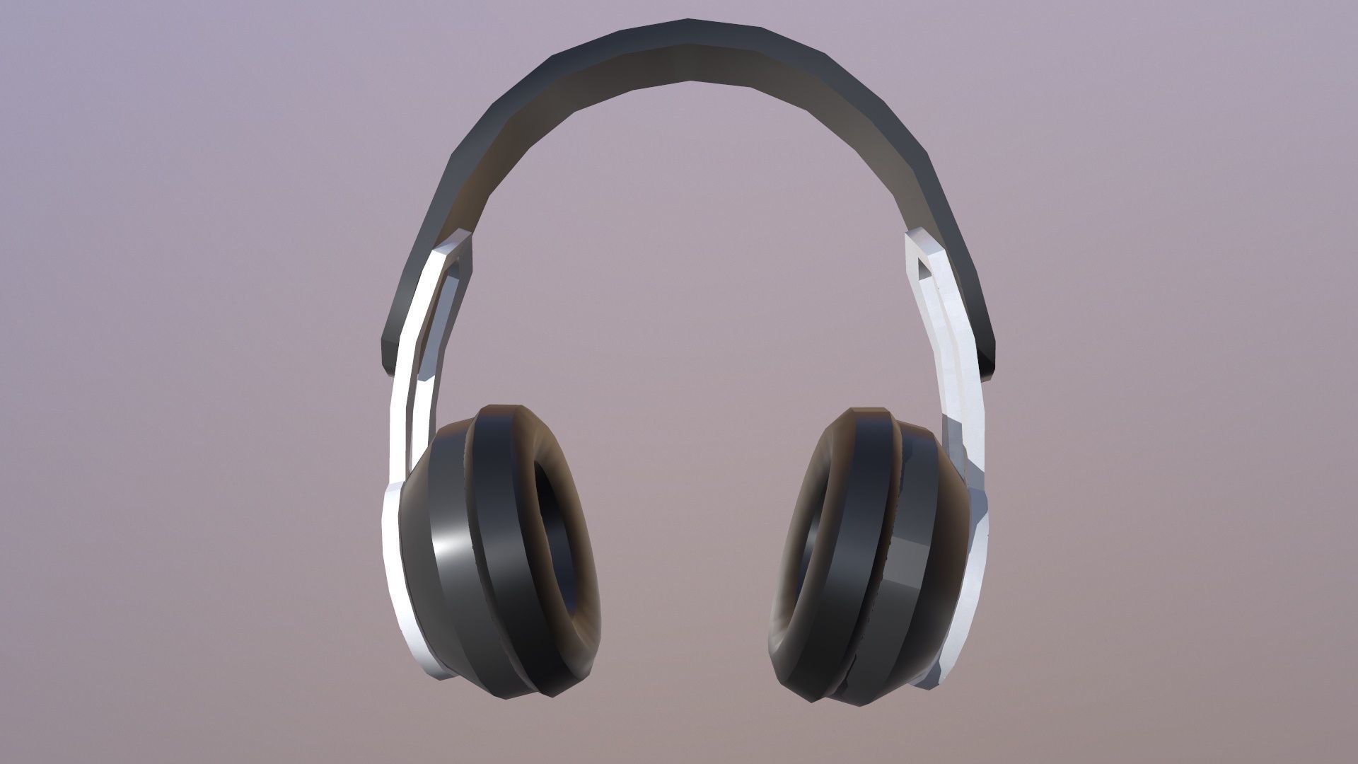 Safety Headphone Low-poly 3D model_2