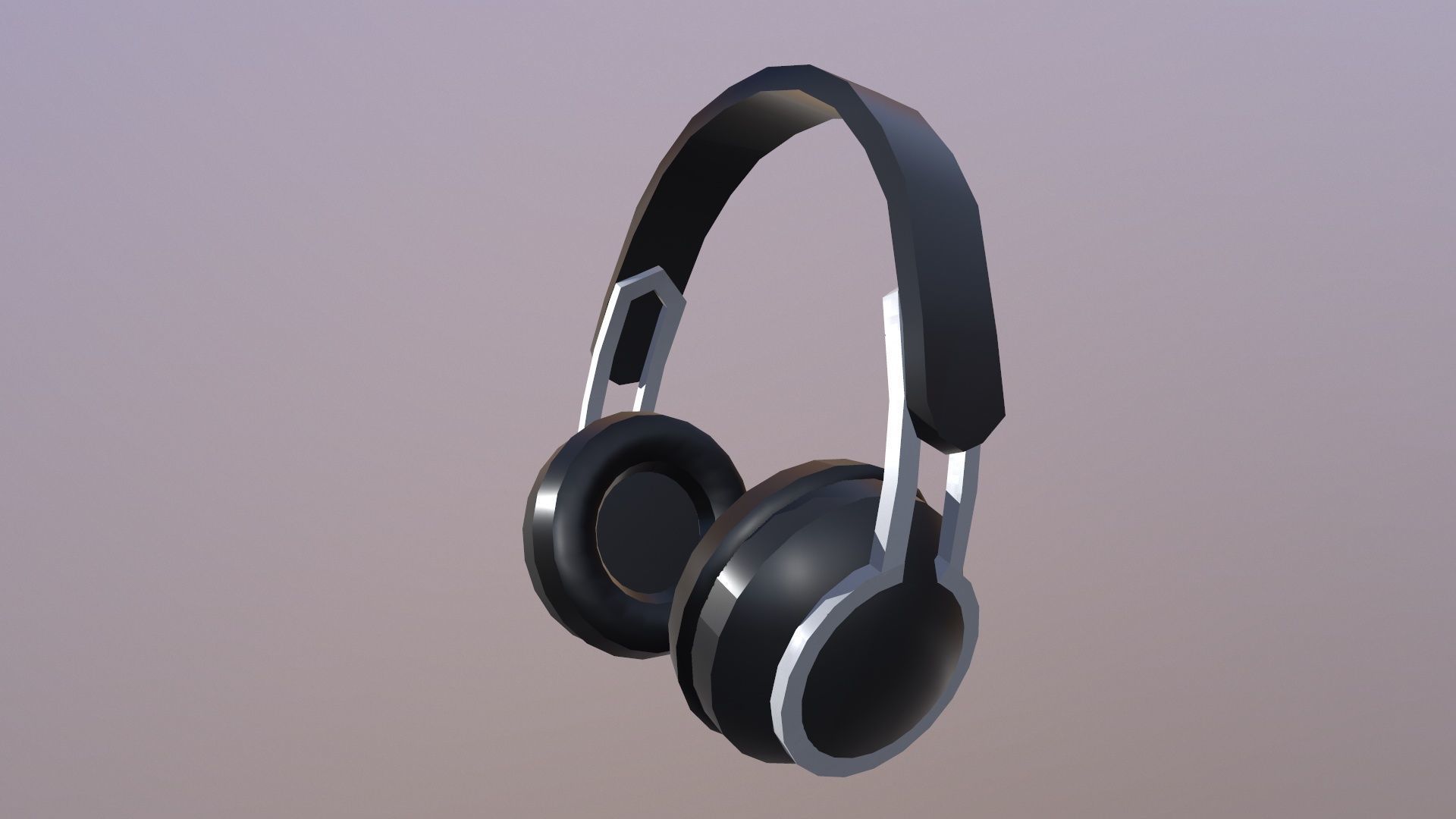 Safety Headphone Low-poly 3D model_3
