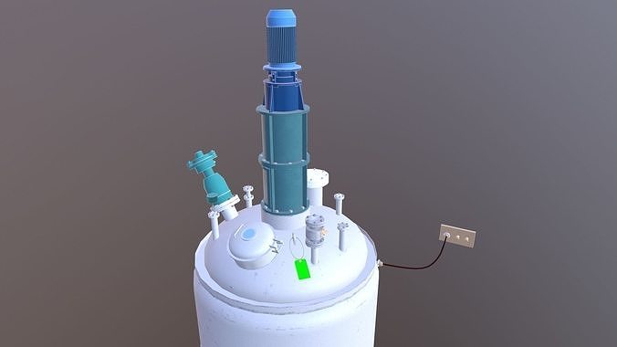 Stainless Steel Process Reactors Low-poly 3D model