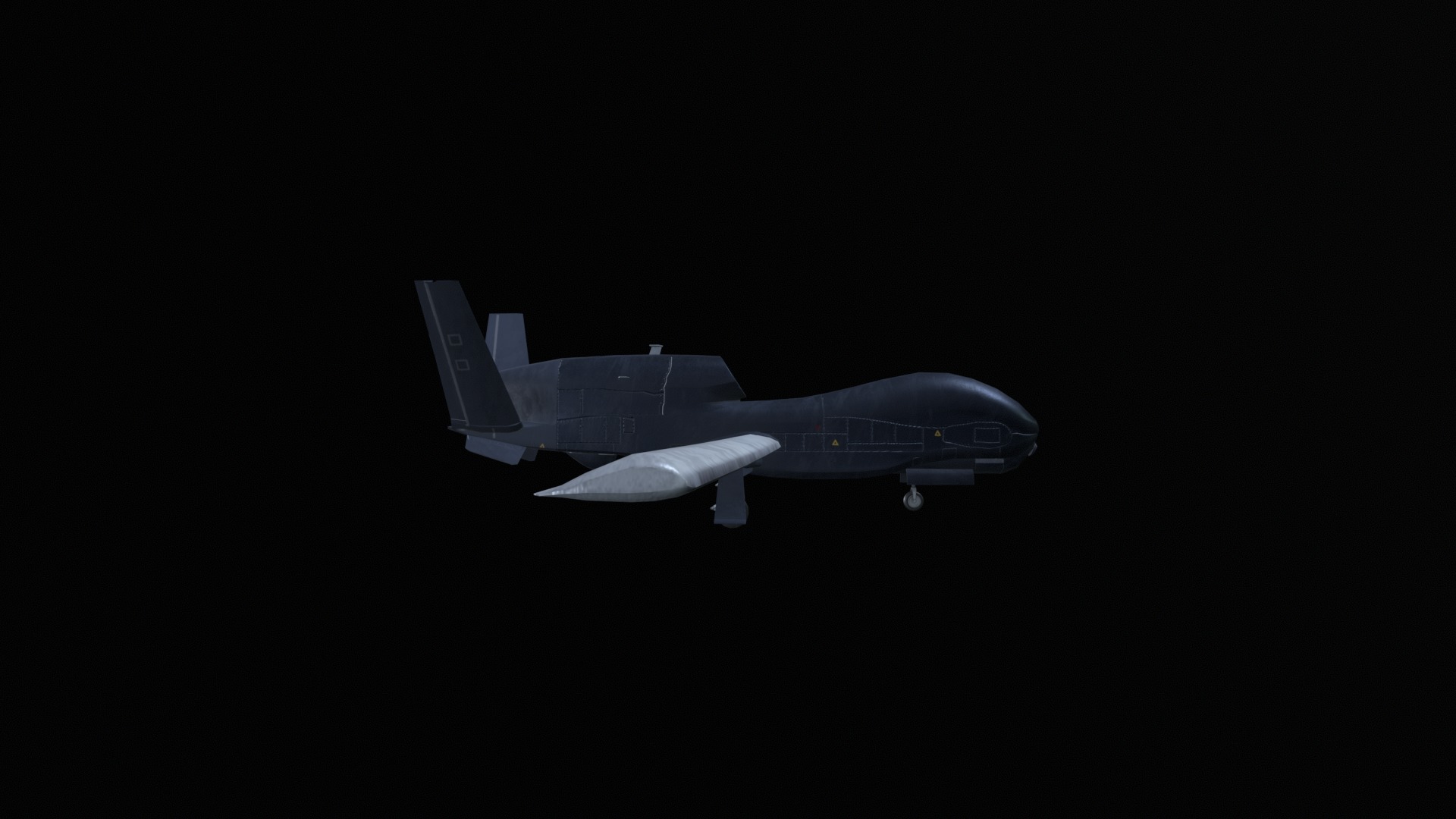 Asset - Army - RQ 4 Global Hawk - 3D MODEL Low-poly Low-poly 3D model_26
