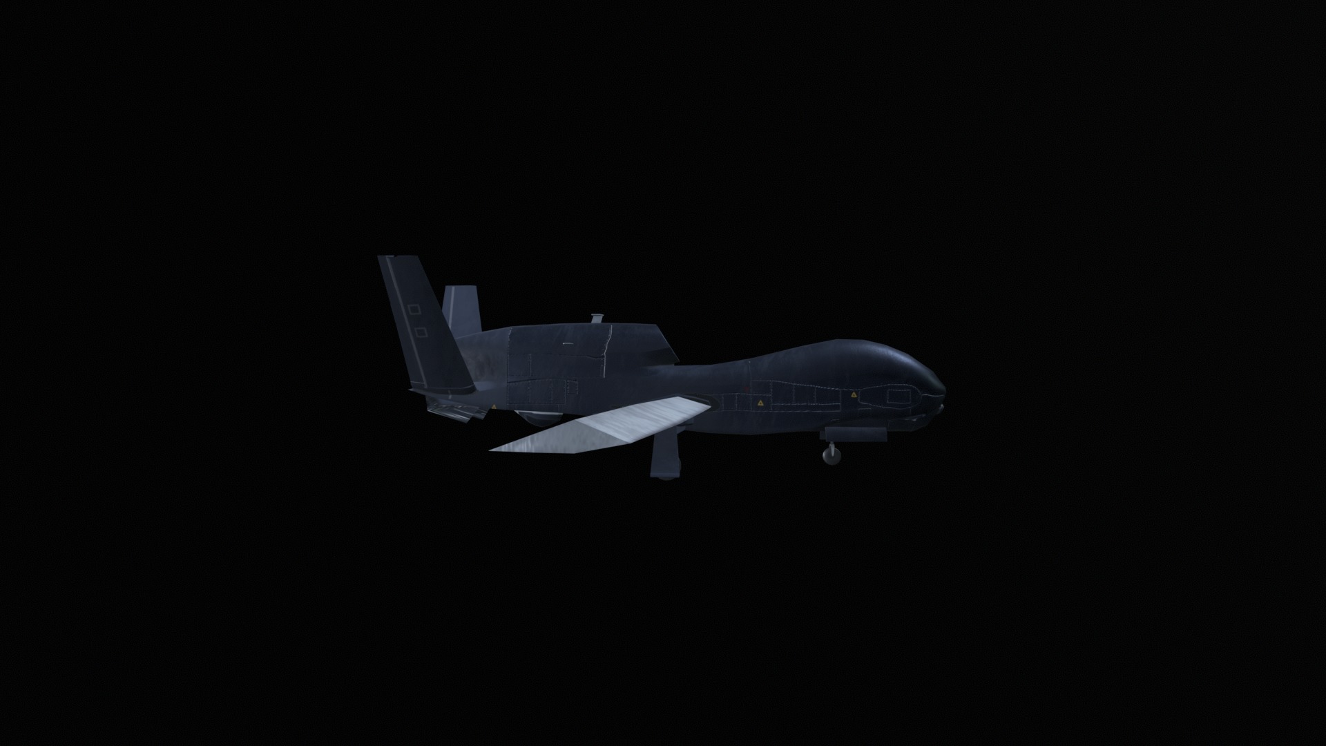 Asset - Army - RQ 4 Global Hawk - 3D MODEL Low-poly Low-poly 3D model_48