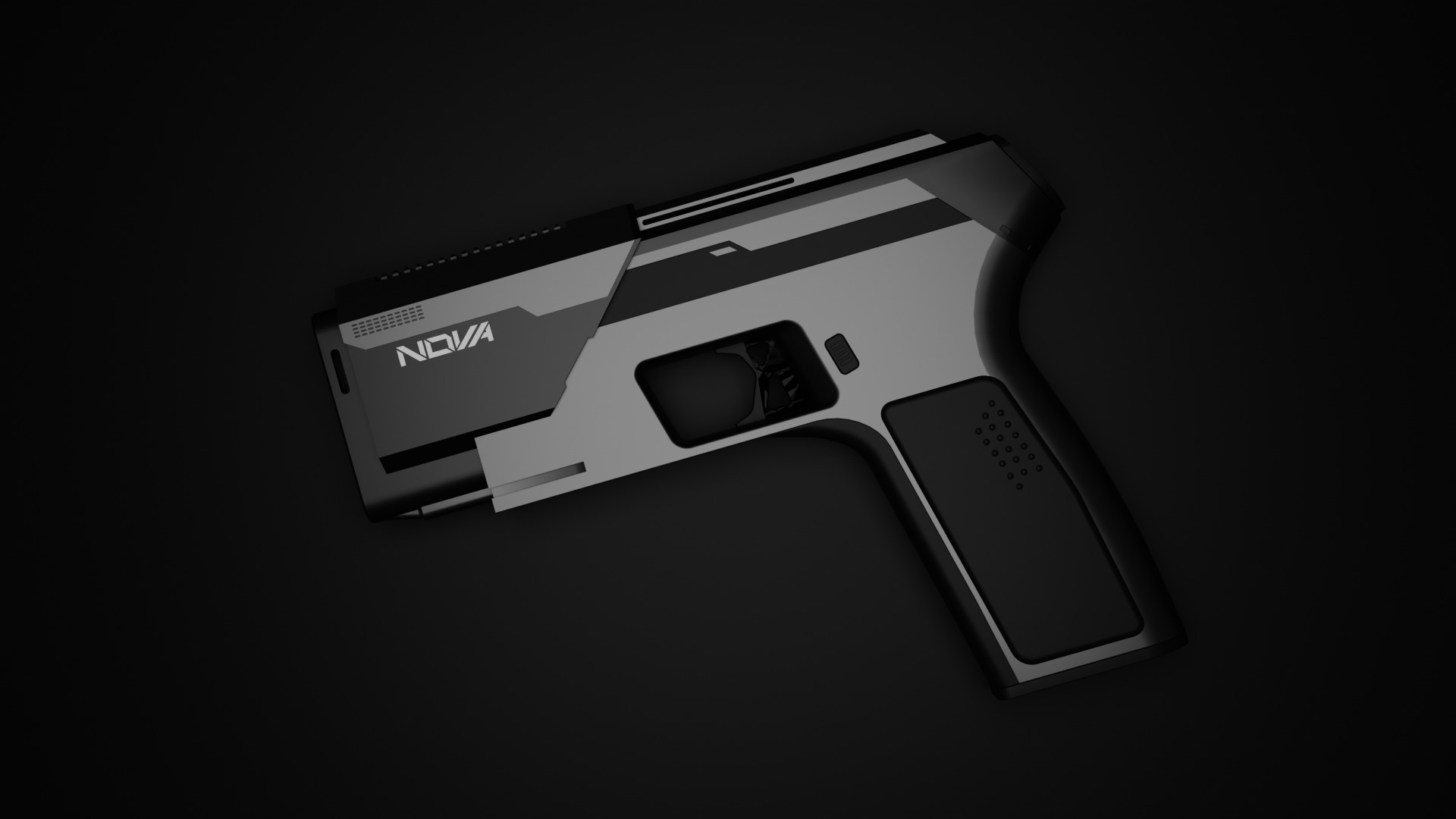 Sci-fi Pistol 3D model_4