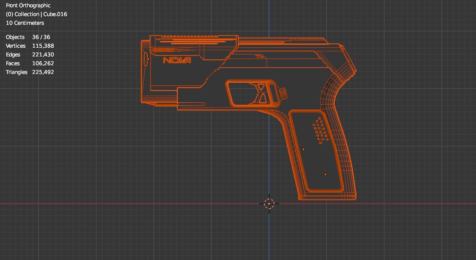 Sci-fi Pistol 3D model_5