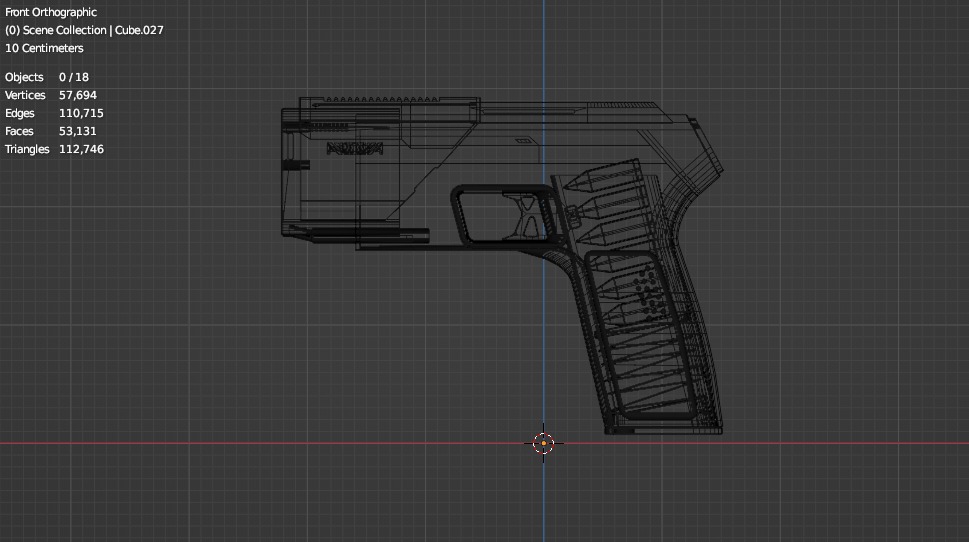 Sci-fi Pistol 3D model_6