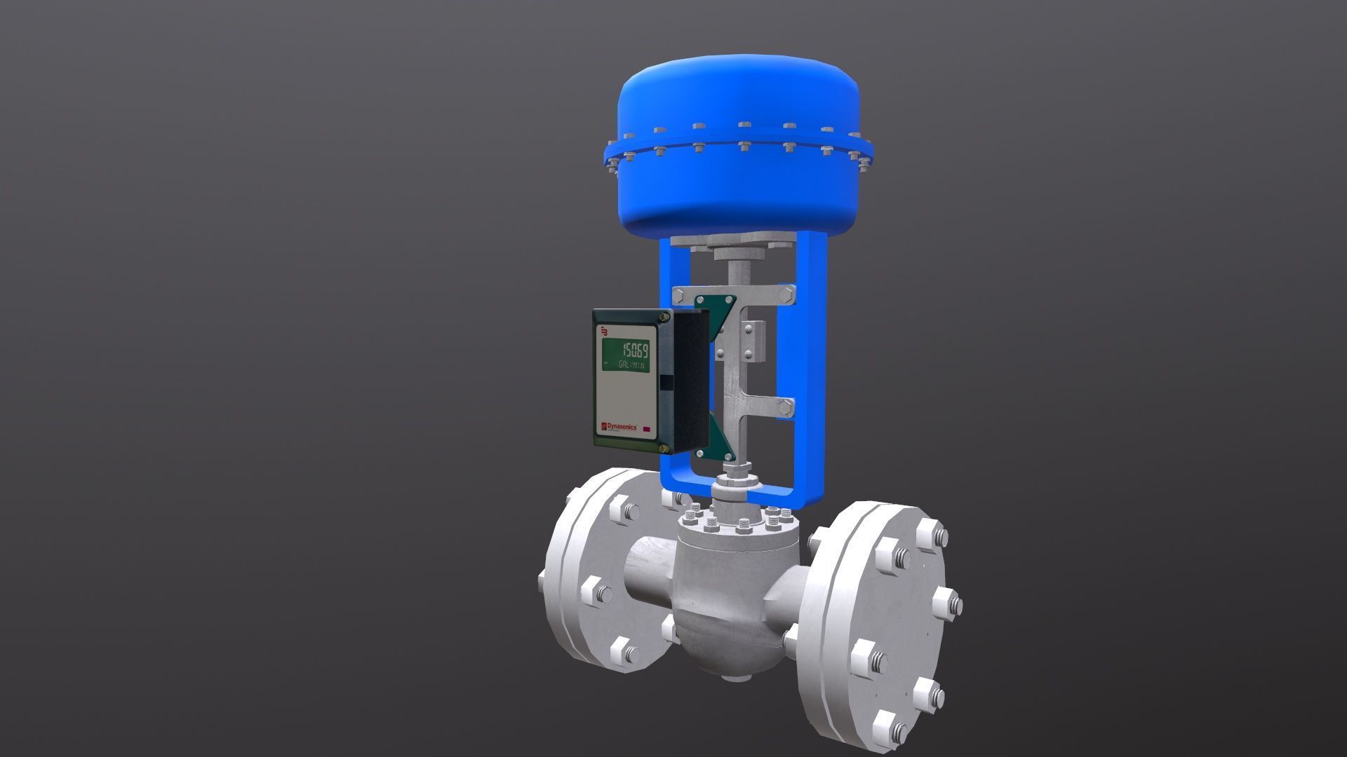 Control Valve Low-poly 3D model_3