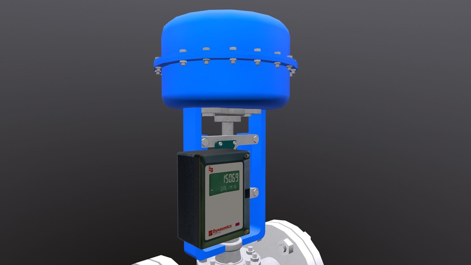 Control Valve Low-poly 3D model_7