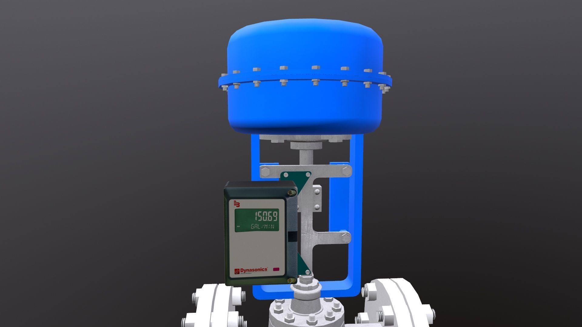 Control Valve Low-poly 3D model_8
