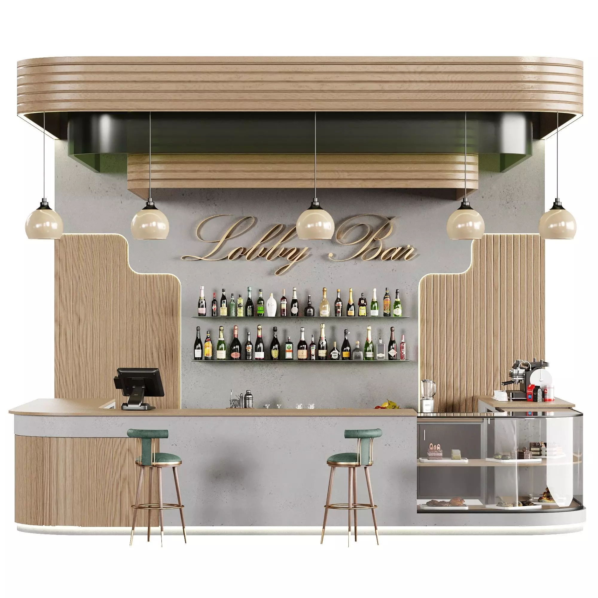 Bar 28 Lobby Bar 3D model_0