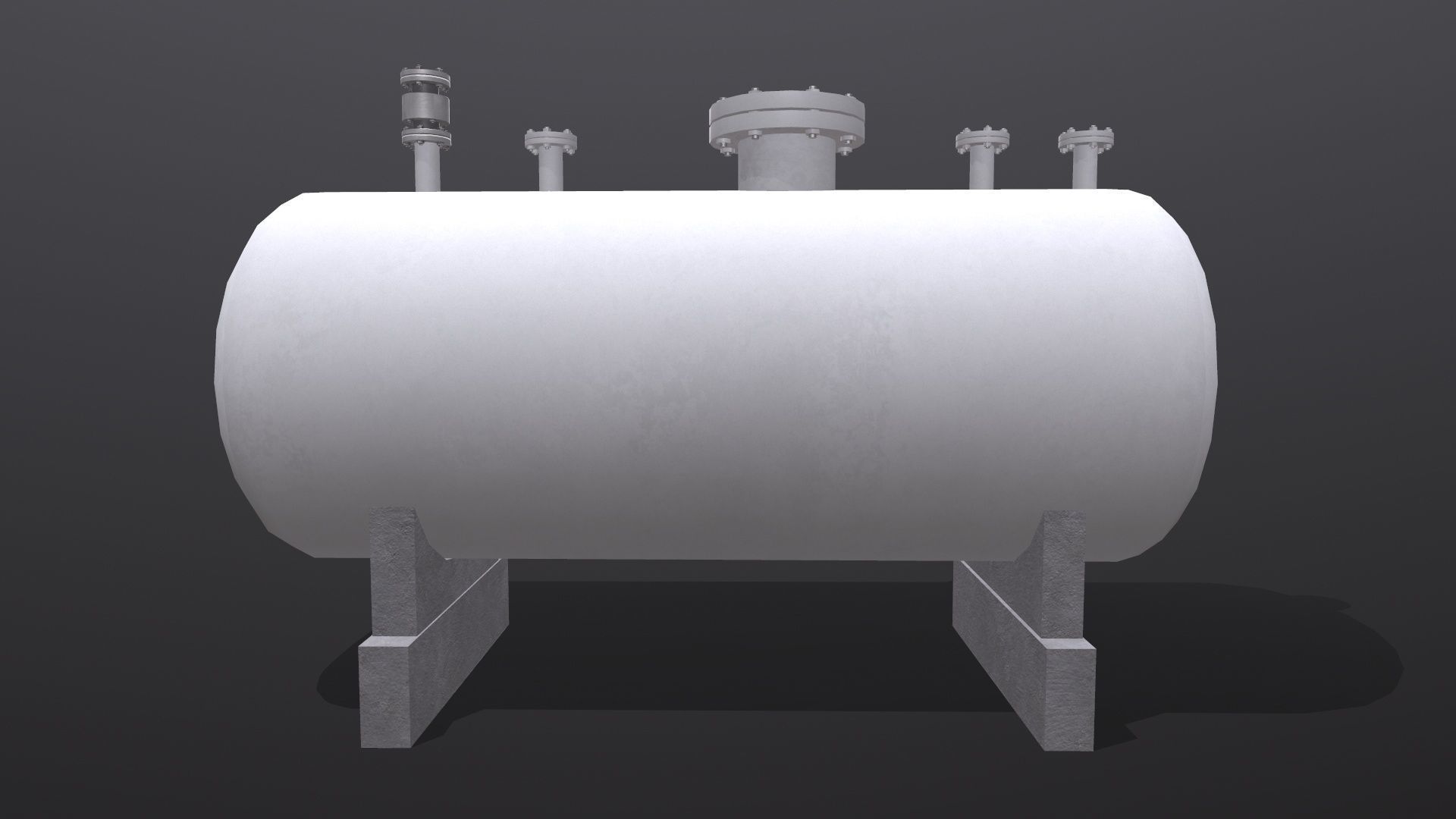 Storage Tank Low-poly 3D model_2