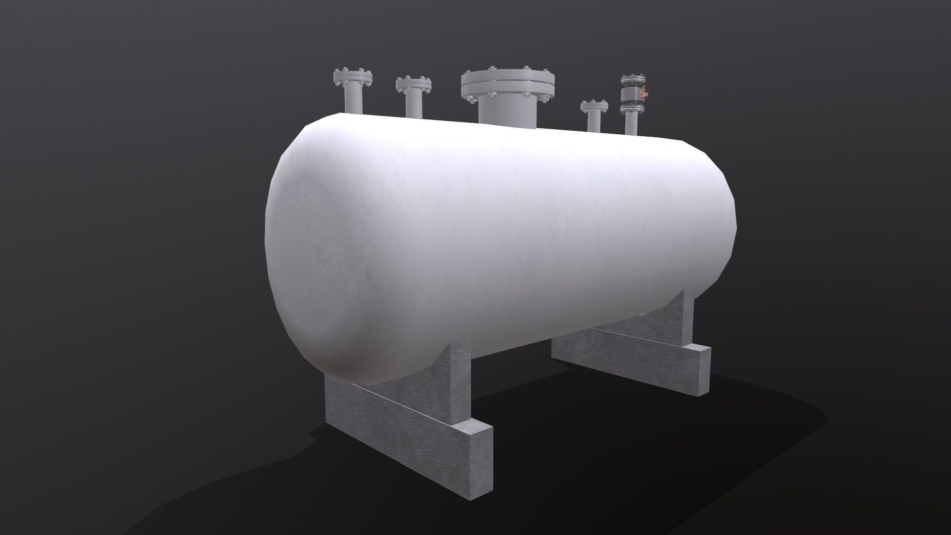 Storage Tank Low-poly 3D model_5