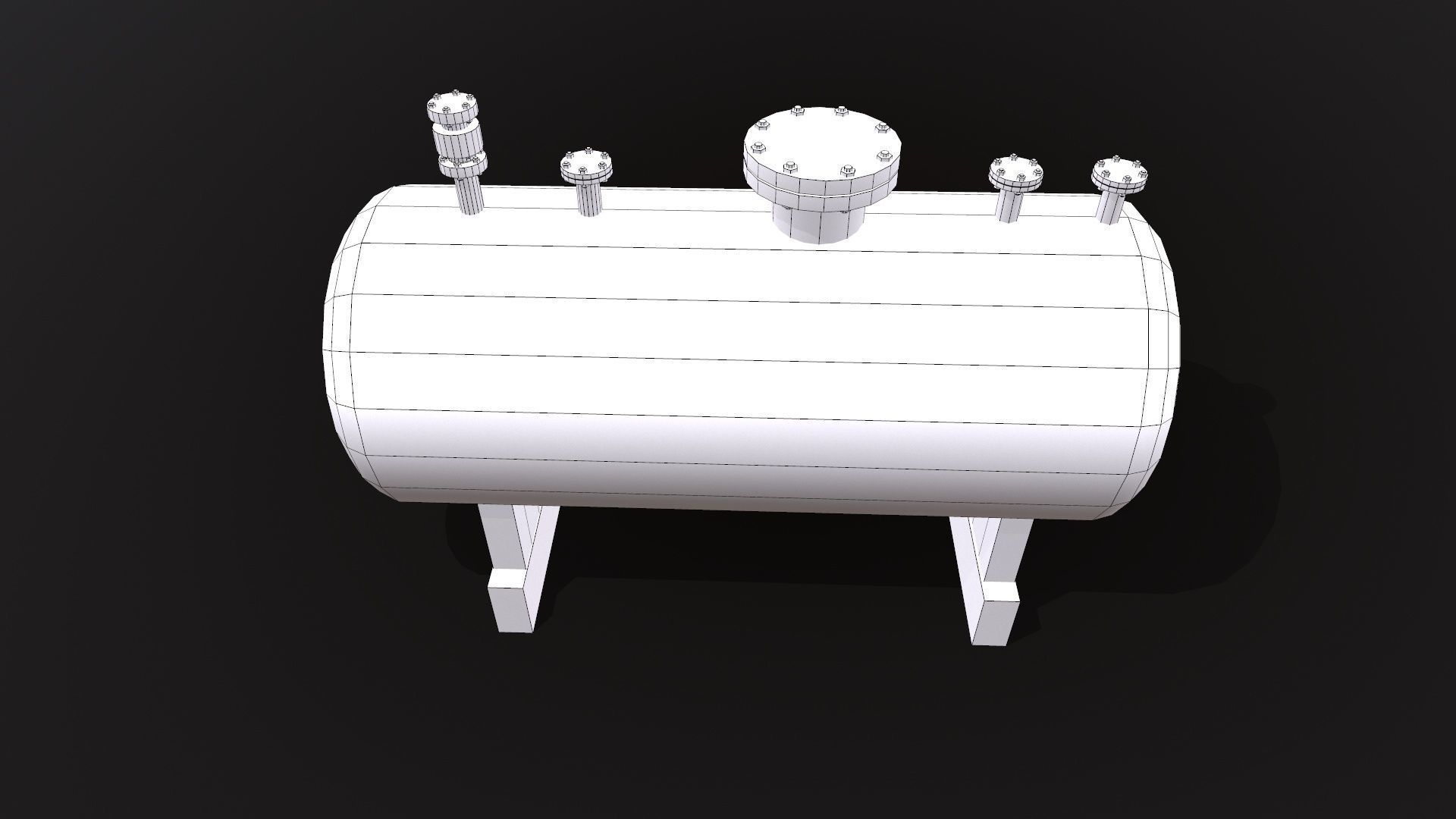 Storage Tank Low-poly 3D model_10