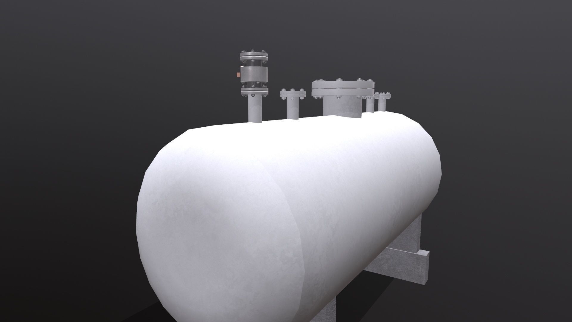 Storage Tank Low-poly 3D model_7