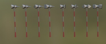 Medieval weapons collection Low-poly 3D model_1