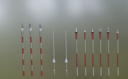 Medieval weapons collection Low-poly 3D model_4