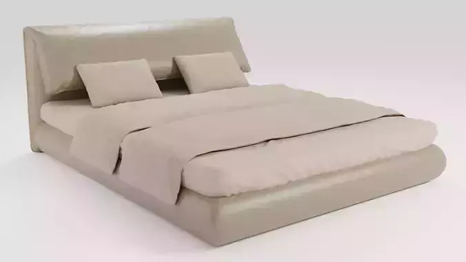 Exquisite Italian bed in the style of eclectic minimalism