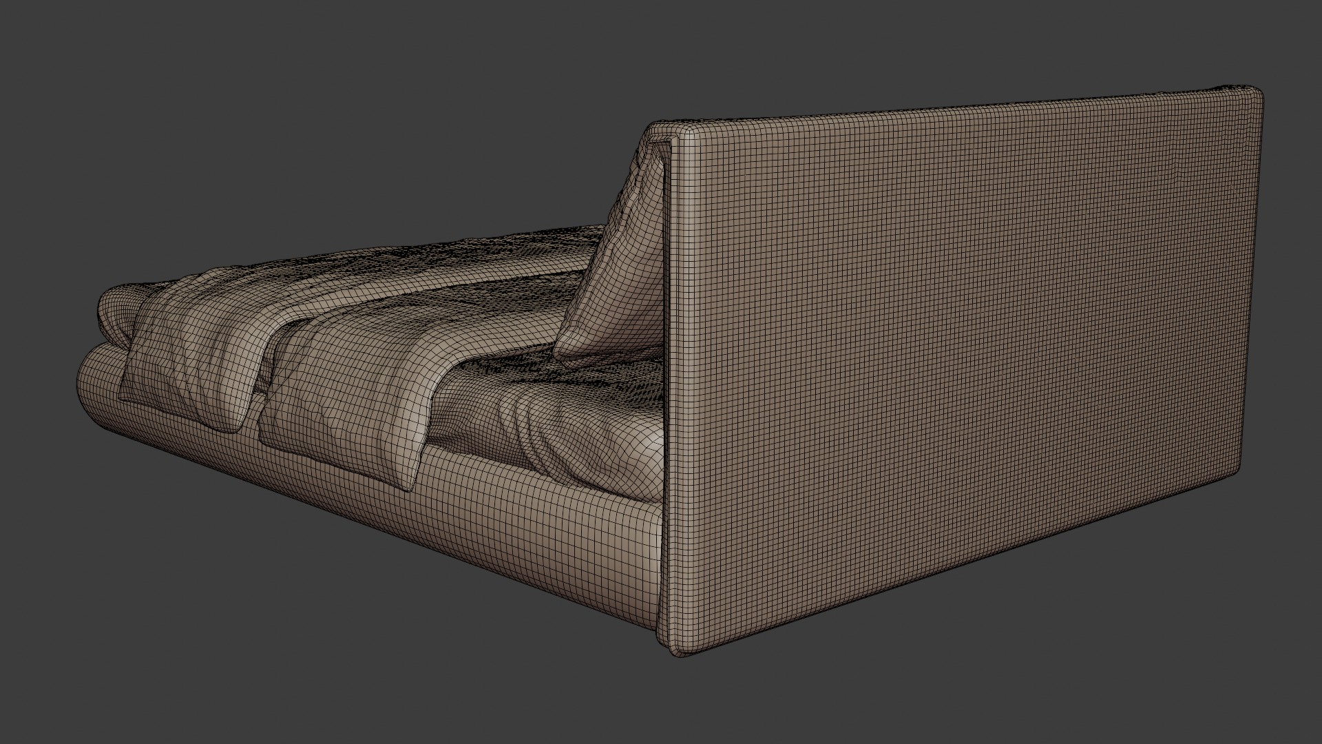 Exquisite Italian bed in the style of eclectic minimalism 3D model_7