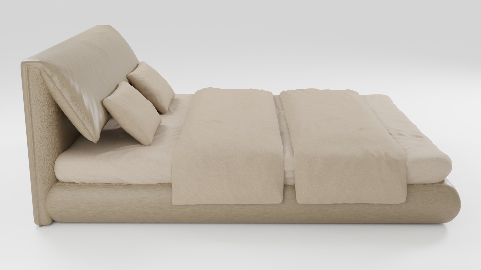 Exquisite Italian bed in the style of eclectic minimalism 3D model_1