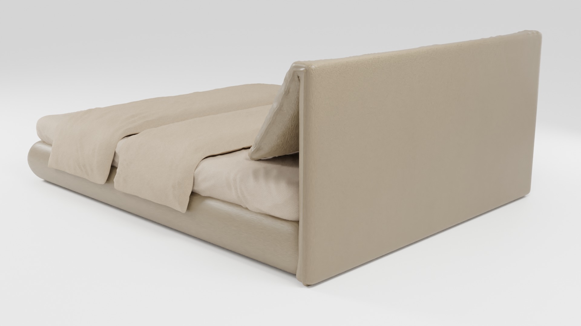 Exquisite Italian bed in the style of eclectic minimalism 3D model_3