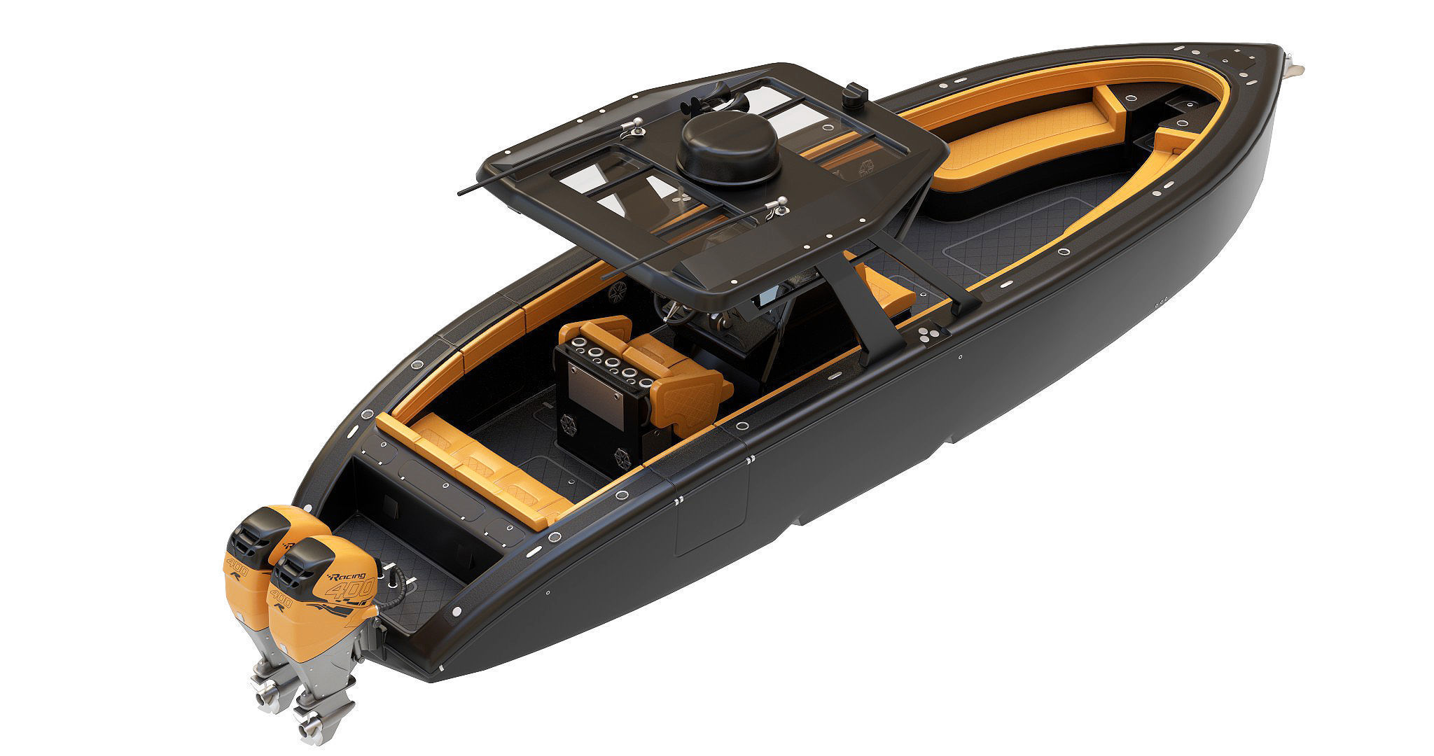 Motorboat 3D model_5