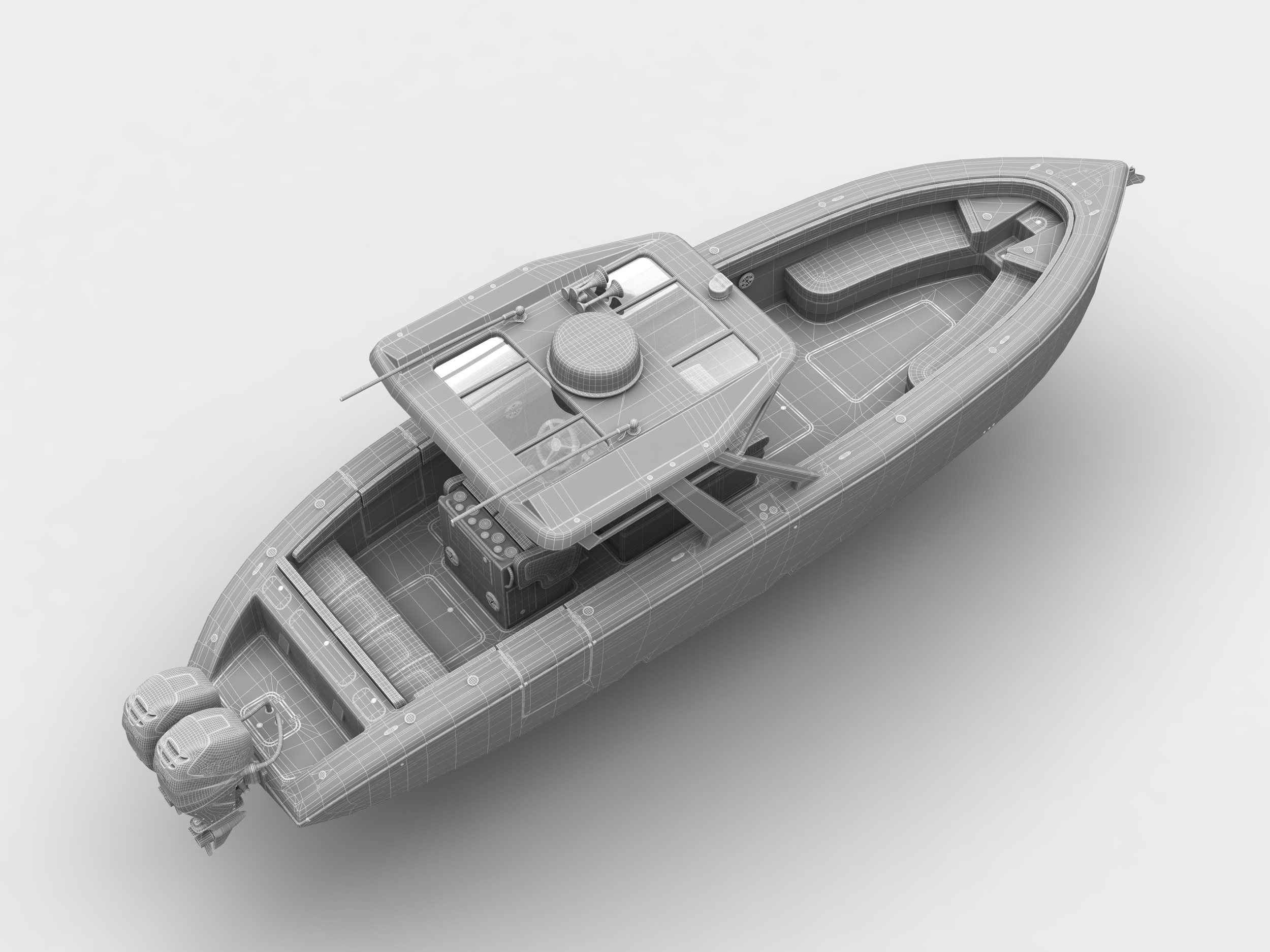 Motorboat 3D model_18