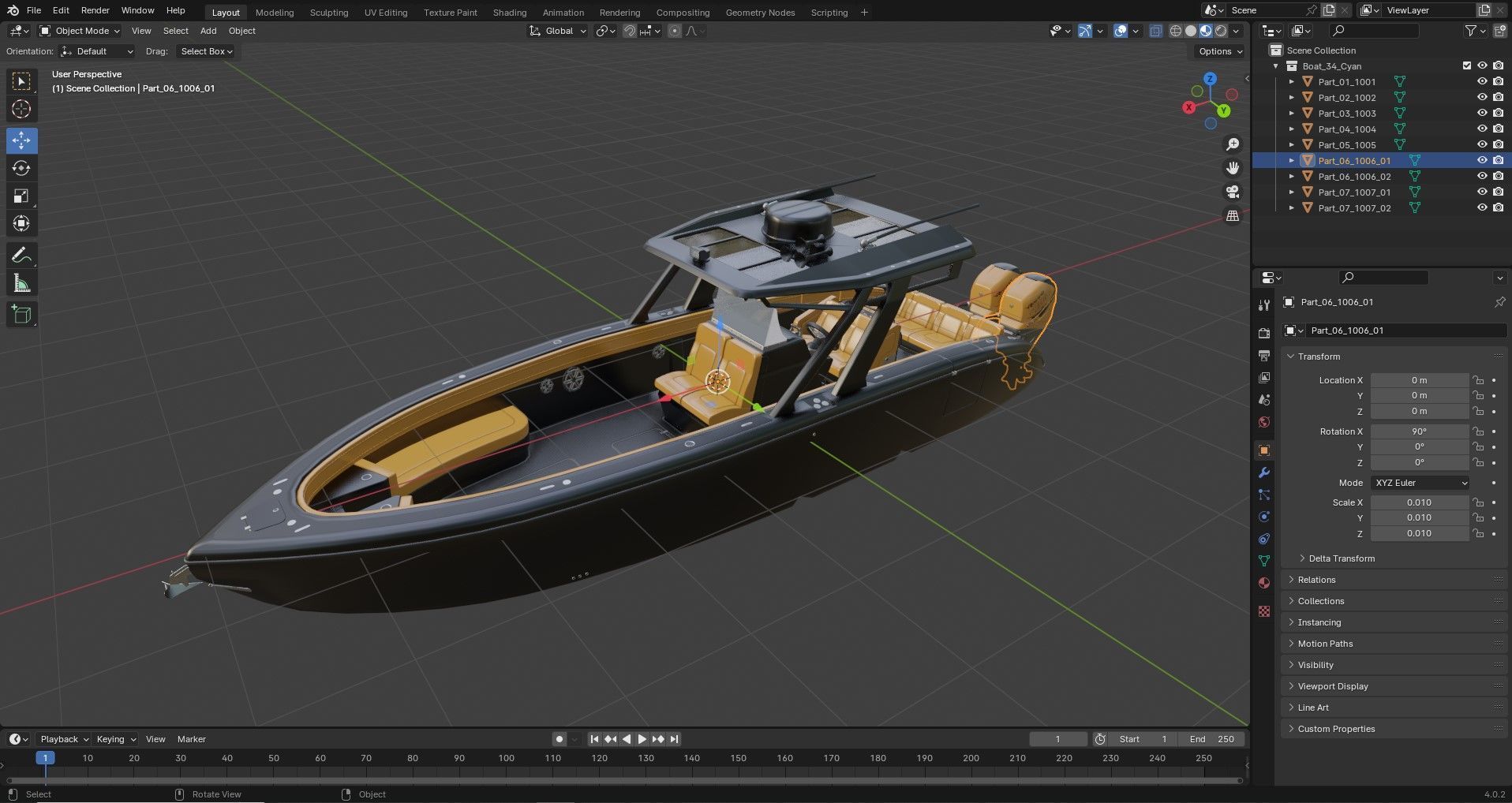 Motorboat 3D model_23