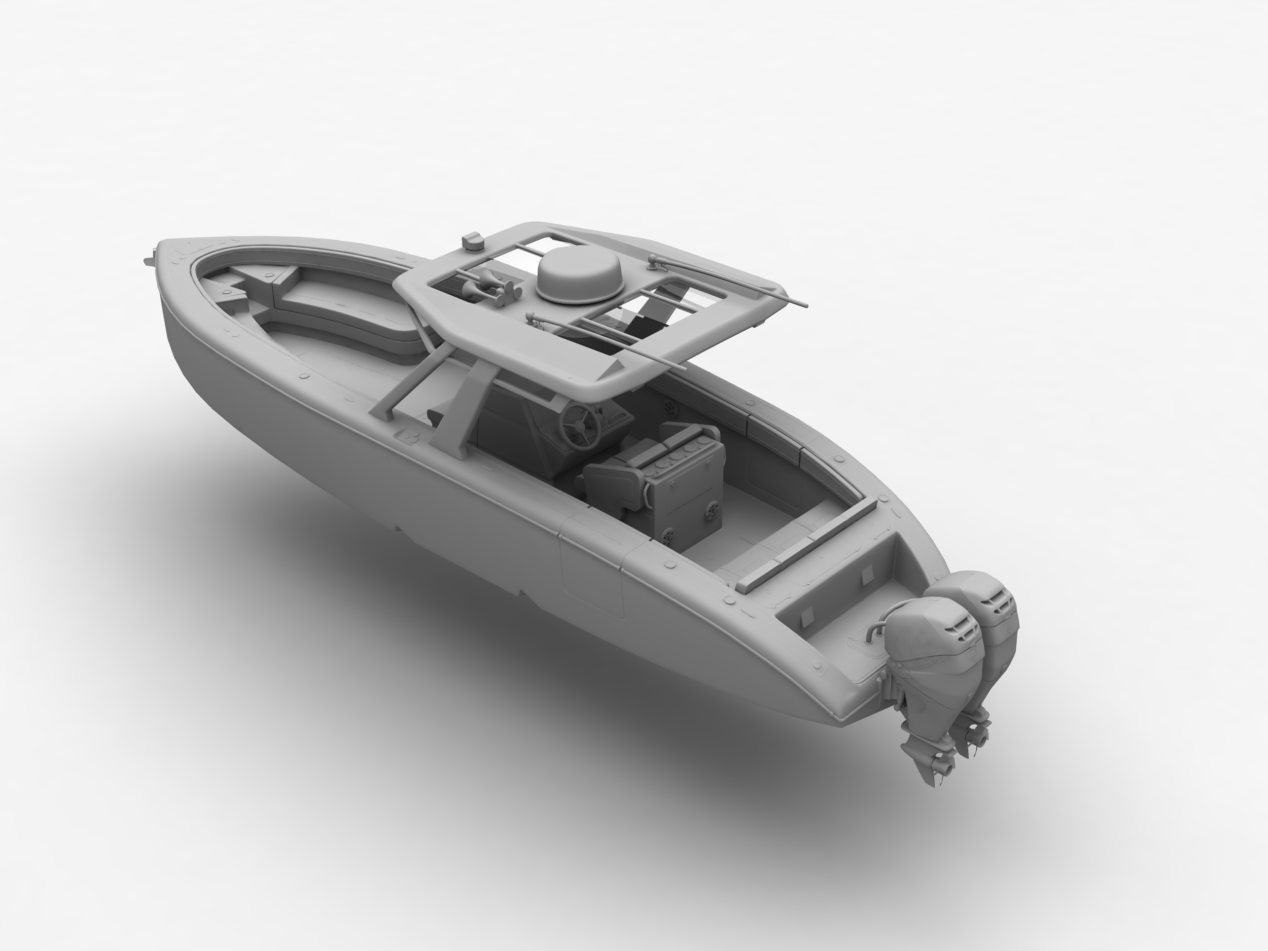 Motorboat 3D model_20
