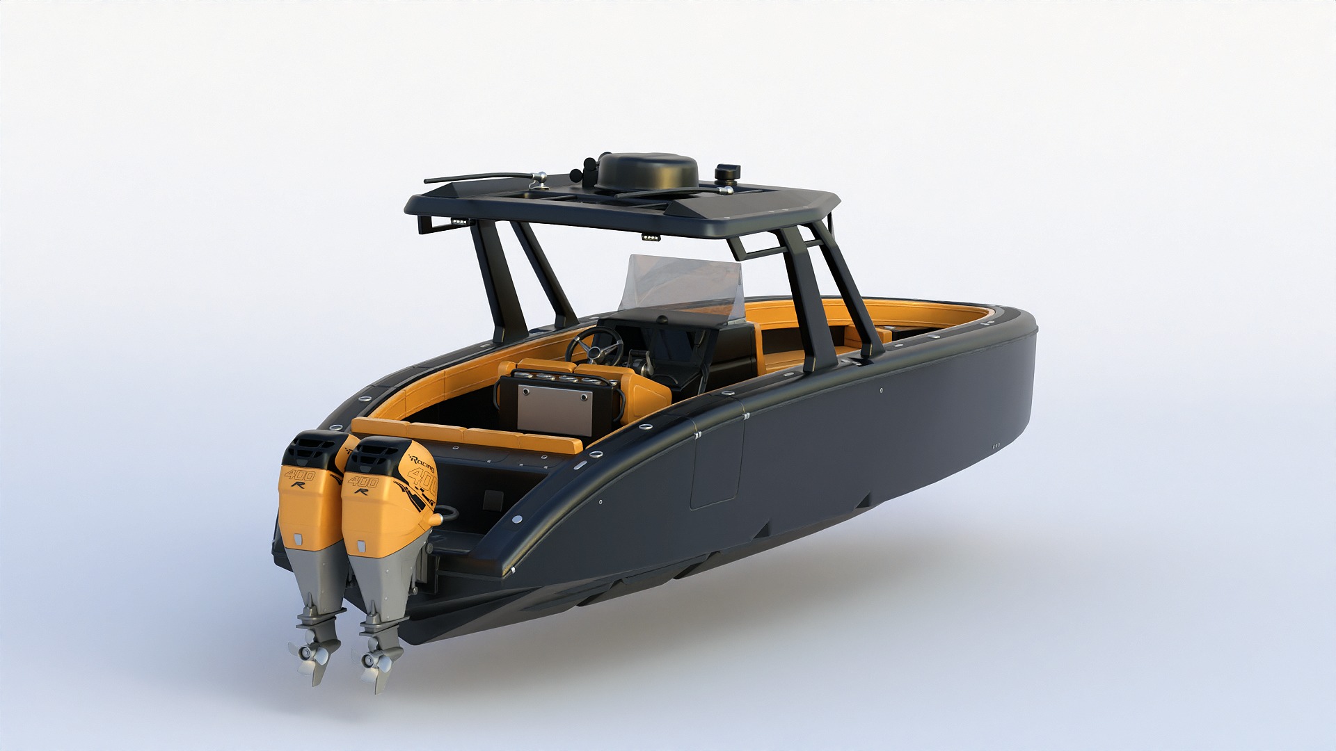 Motorboat 3D model_8